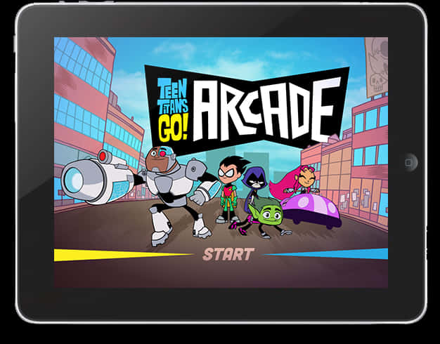 Teen Titans Go Arcade Game On Tablet