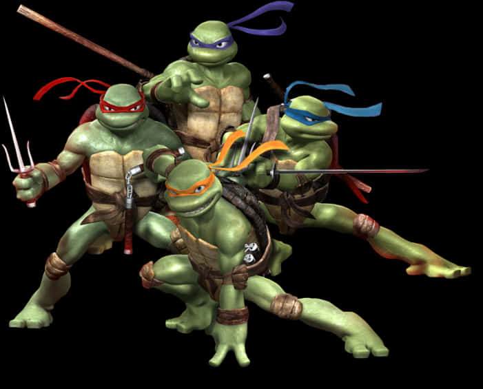 Teenage Mutant Ninja Turtles Team Pose