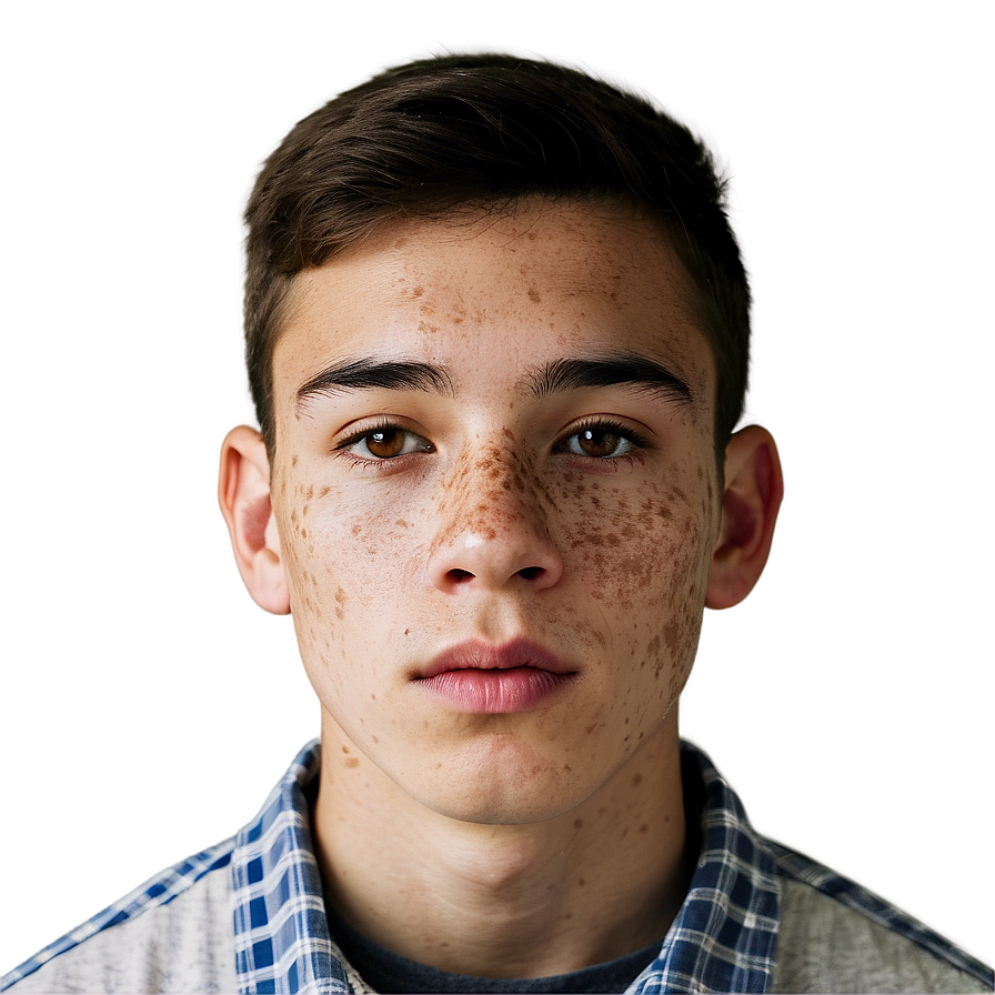 Teenager With Freckles Png Qid