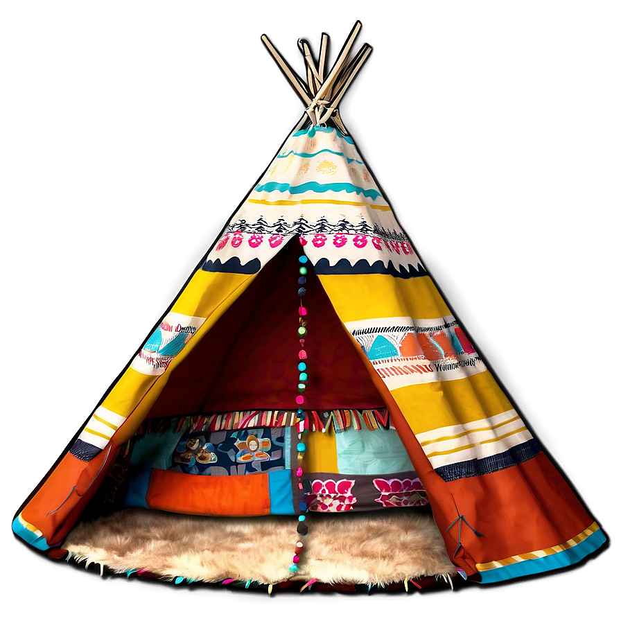 Teepee With Boho Chic Decor Png 38