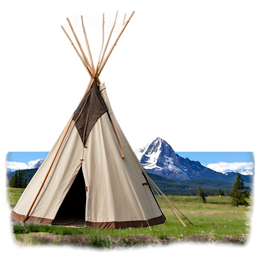 Teepee With Mountain Backdrop Png Oni