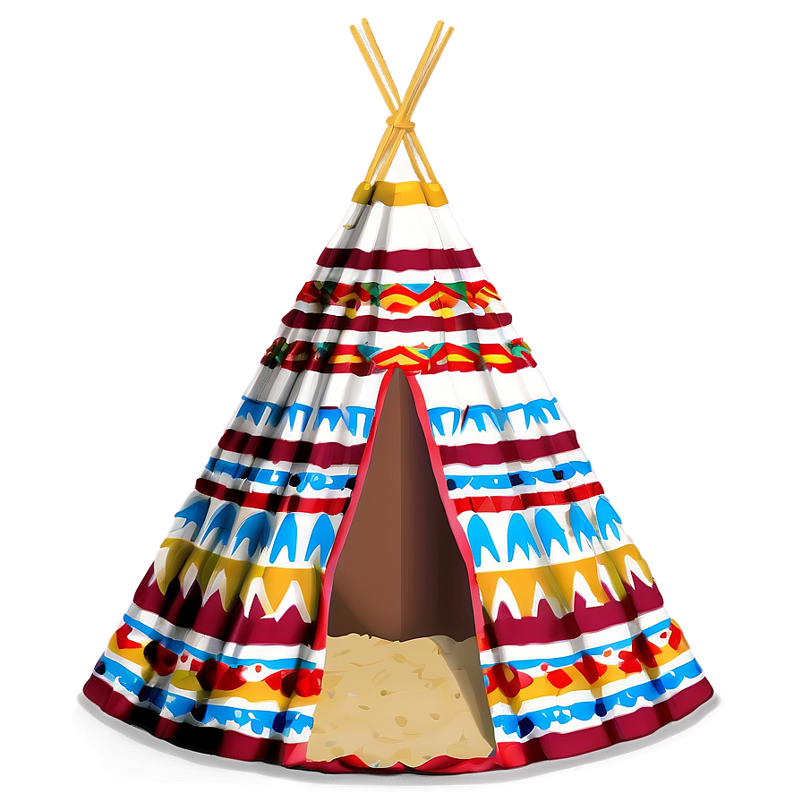 Teepee With Native Patterns Png 19