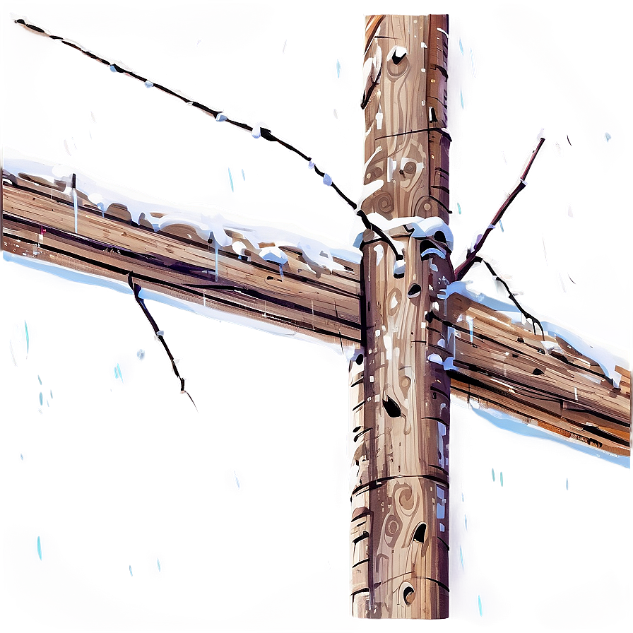 Telephone Pole In Snow Png Kqj61