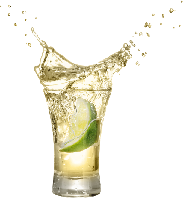 Tequila Splashwith Lime Wedge