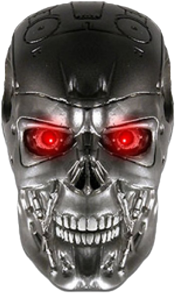 Terminator Red Eyes Skull