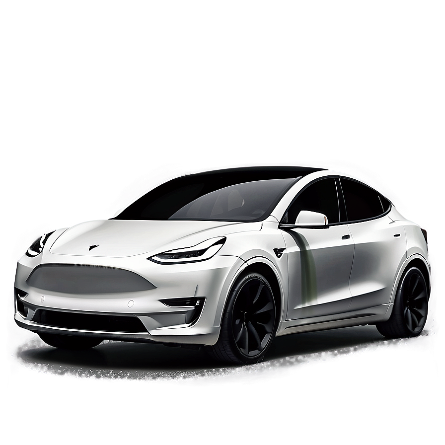 Tesla Model Y In Rain Png Pbf