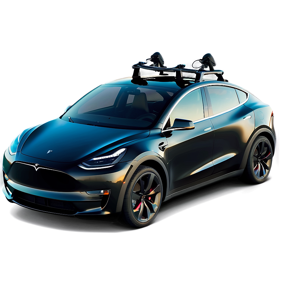 Tesla Model Y With Bike Rack Png 06212024