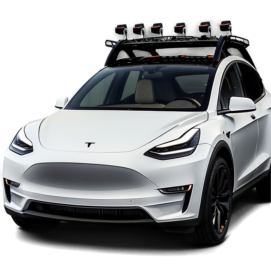 Tesla Model Y With Bike Rack Png Foo74