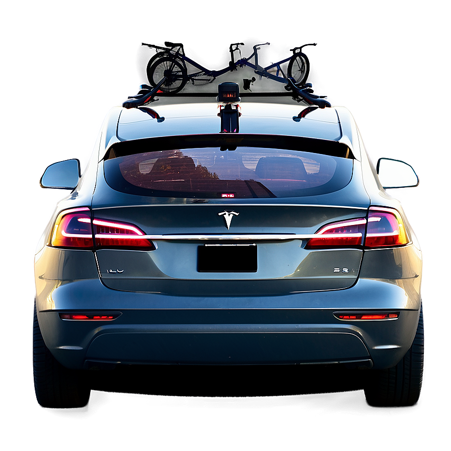 Tesla Model Y With Bike Rack Png Wvc