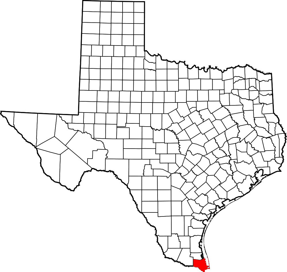 Texas Counties Outline Map