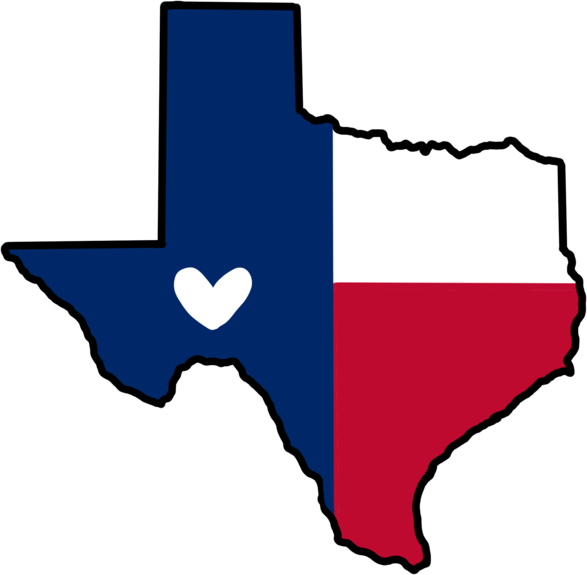 Texas Love Flag Graphic