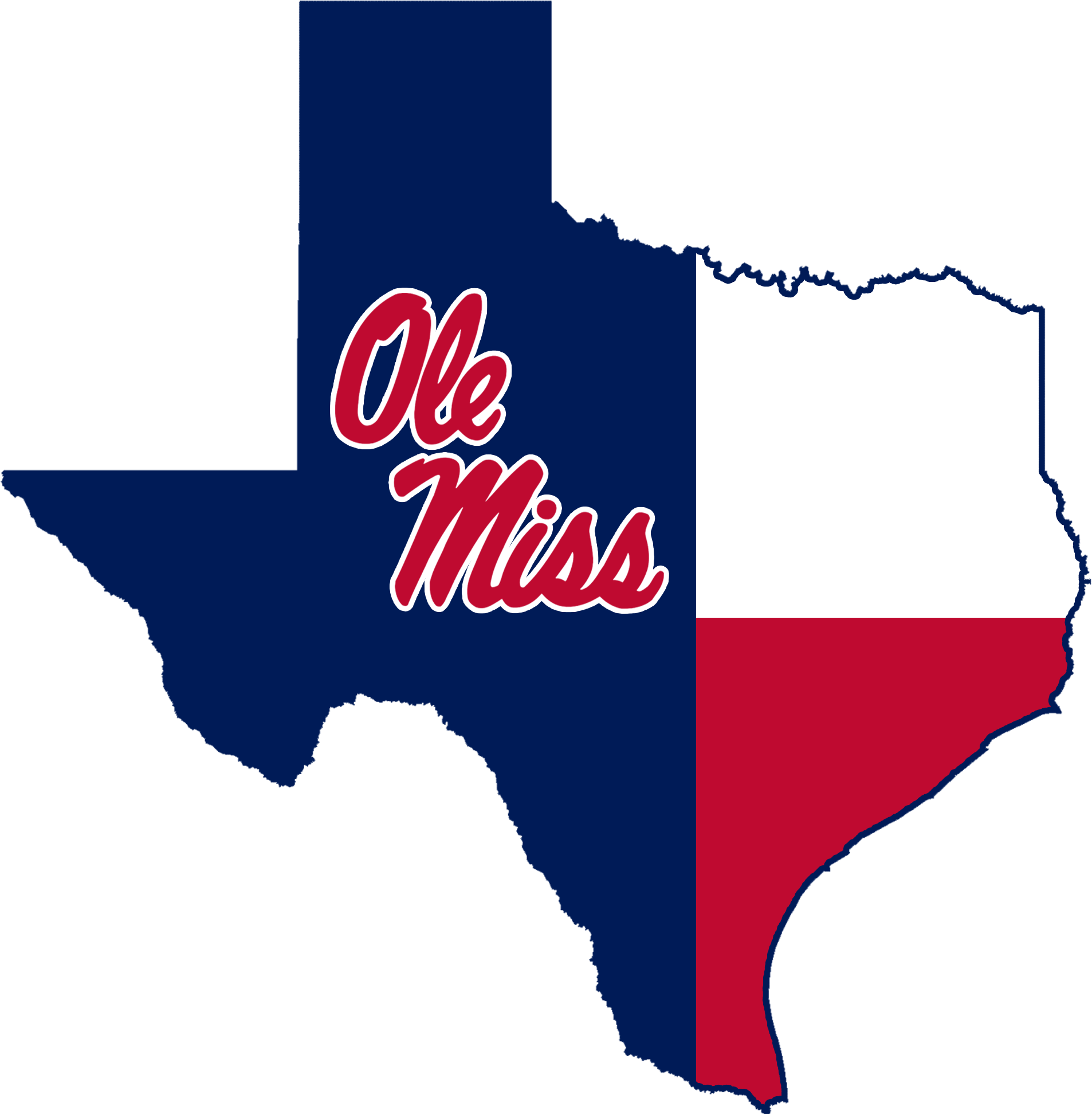 Texas Ole Miss Mashup Graphic