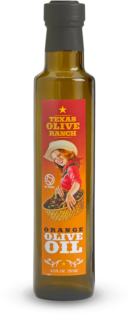 Texas Orange Flavored Olive Oil Bottle