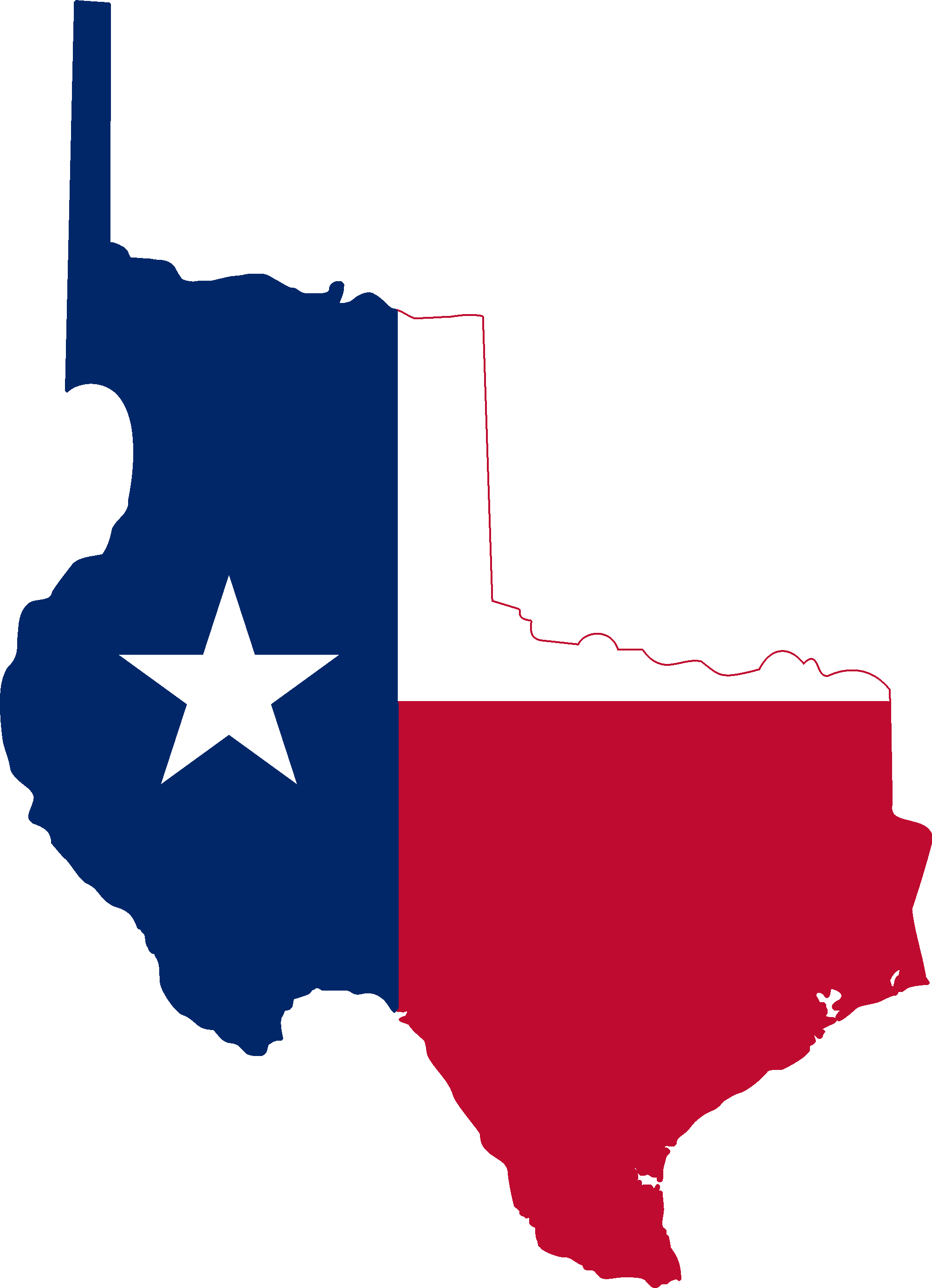 Texas State Outline Texas Flag