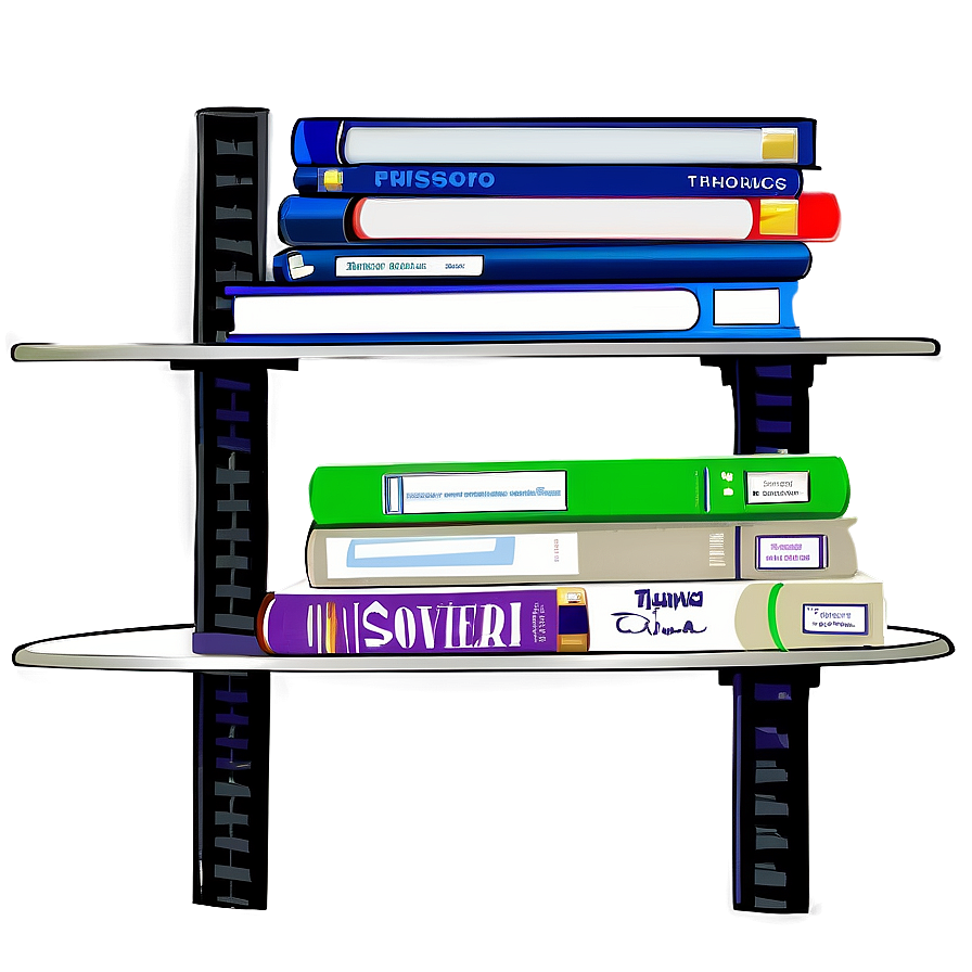 Textbooks On Study Shelf Png 06262024