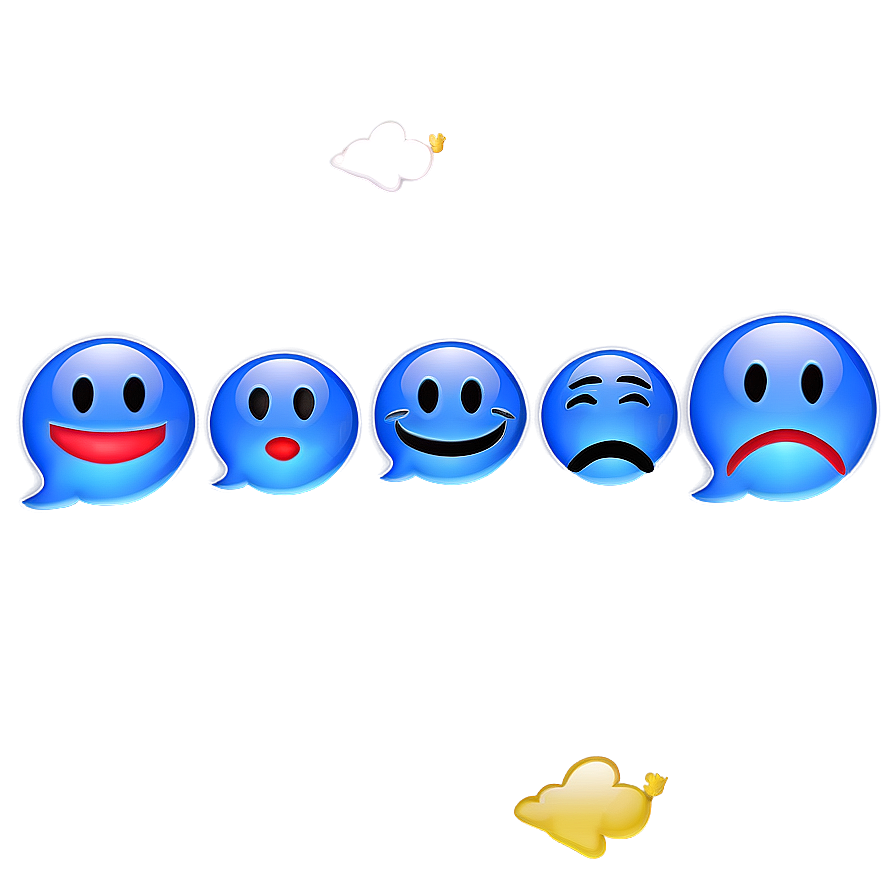 Texting Blue Emojis Png Assortment Jjj82