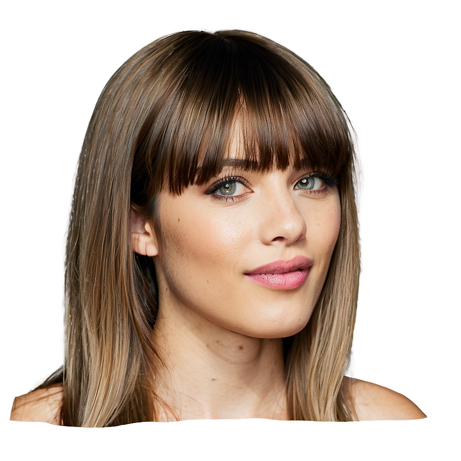 Textured Bangs Hairstyles Png Ske