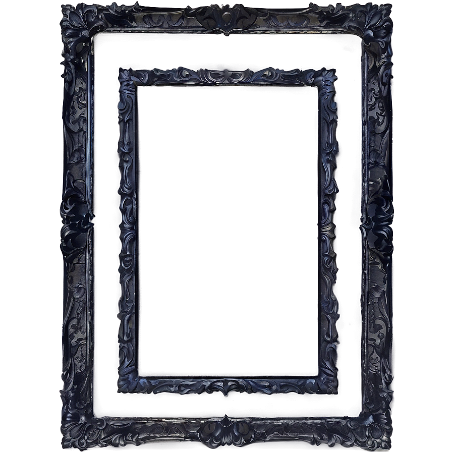 Textured Black Frame Png 05252024