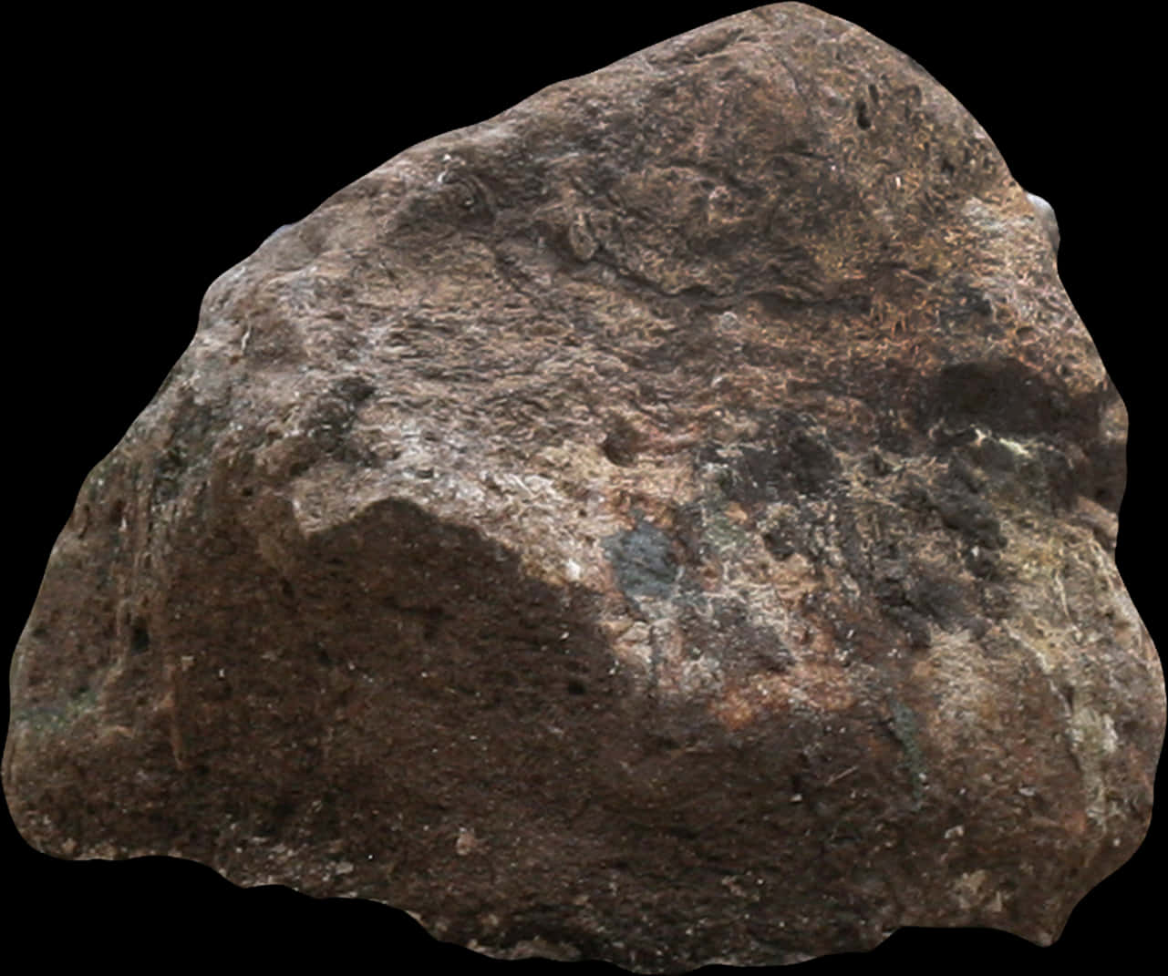 Textured Brown Rock Isolated