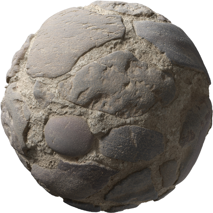 Textured Cobblestone Sphere3 D Model