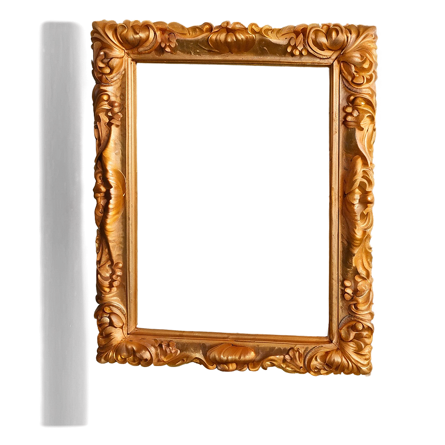 Textured Gold Frame Png 05252024