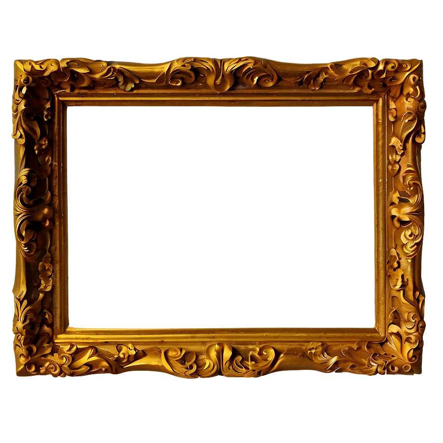 Textured Gold Frame Png 05252024