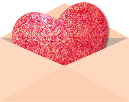 Textured Heartin Envelope