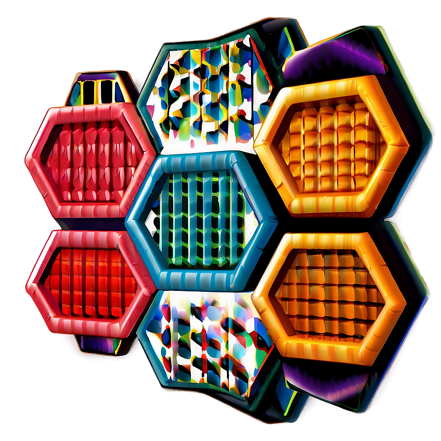 Textured Hexagon Pattern Png 87