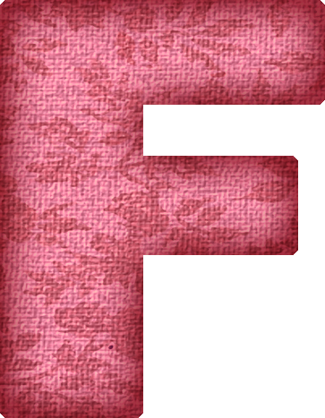 Textured Red F Letter Art