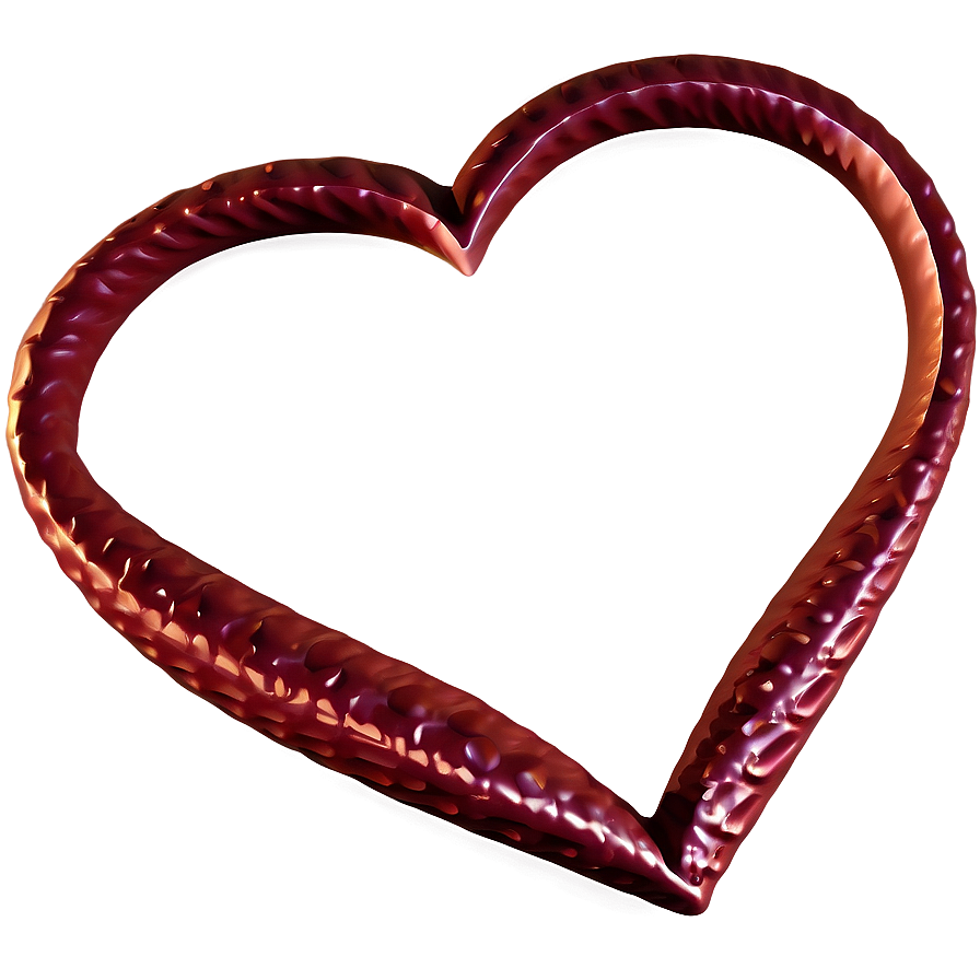 Textured Red Heart Emoji Png 06262024