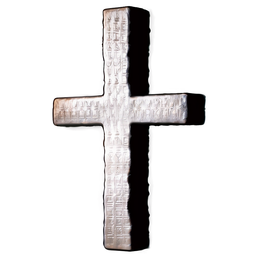 Textured Thin Cross Png 06292024