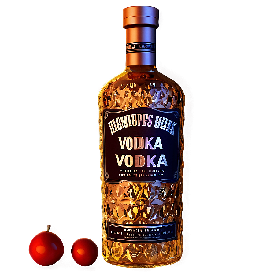 Textured Vodka Bottle Png Obt4