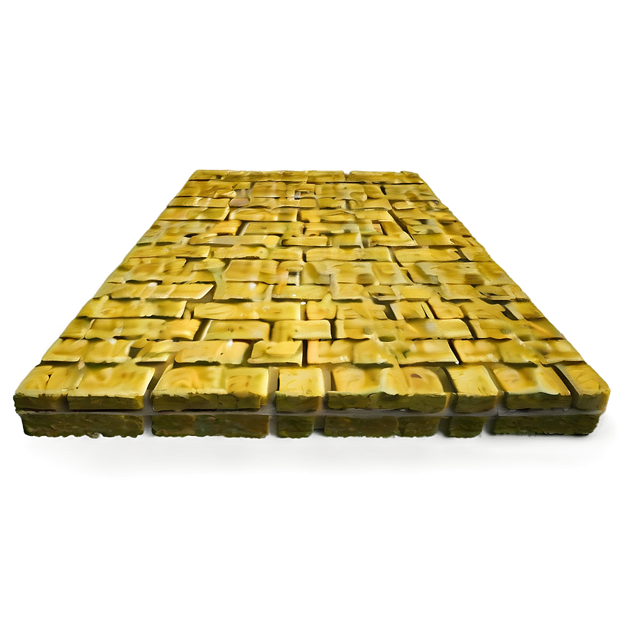 Textured Yellow Brick Road Design Png 35