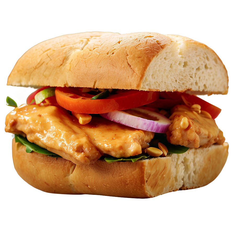 Thai Peanut Chicken Sandwich Png Wnp98