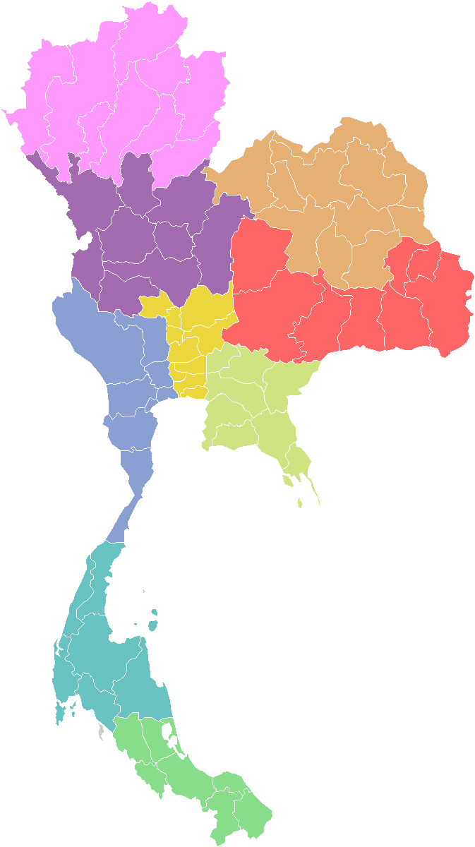 Thailand Administrative Divisions Map