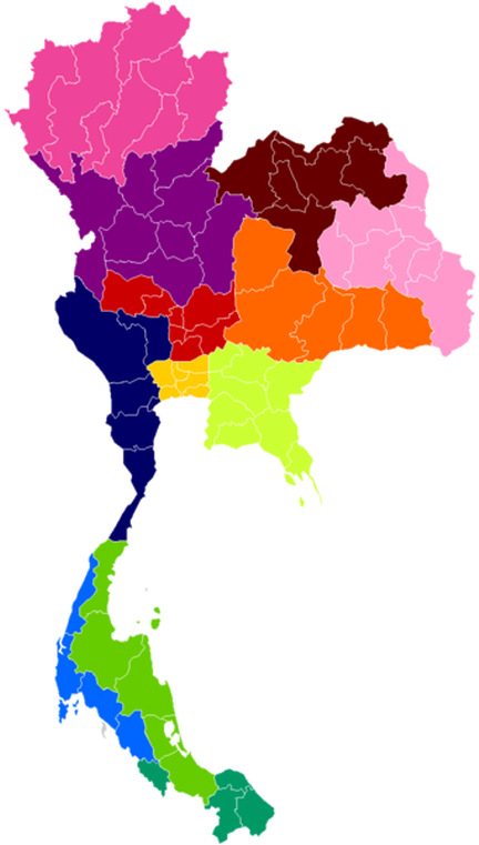 Thailand Administrative Divisions Map