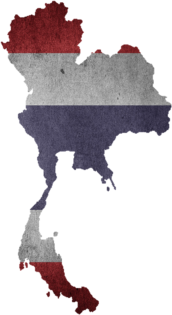 Thailand Map Thai Flag Overlay