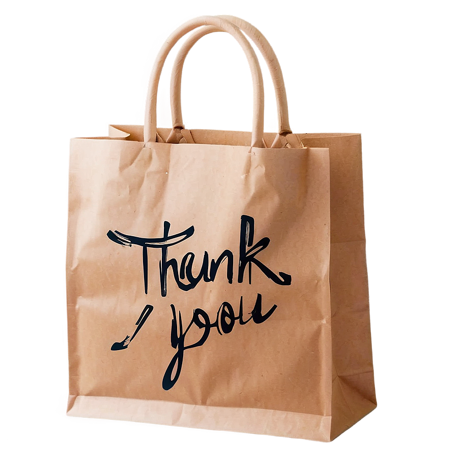 Thank You Bag In Calligraphy Png 06292024