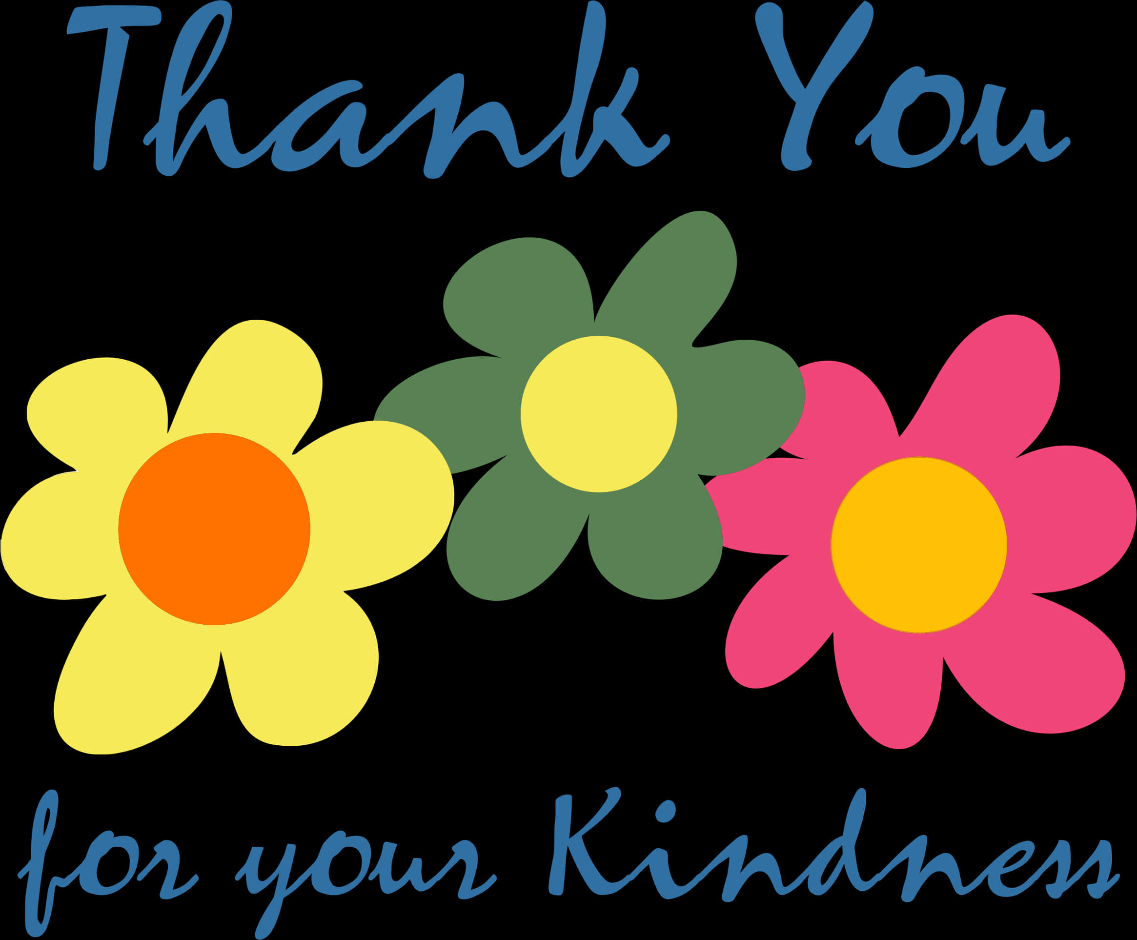 Thank You Floral Kindness Graphic