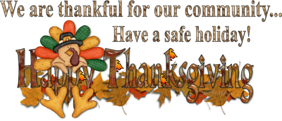 Thankful Community Happy Thanksgiving Banner