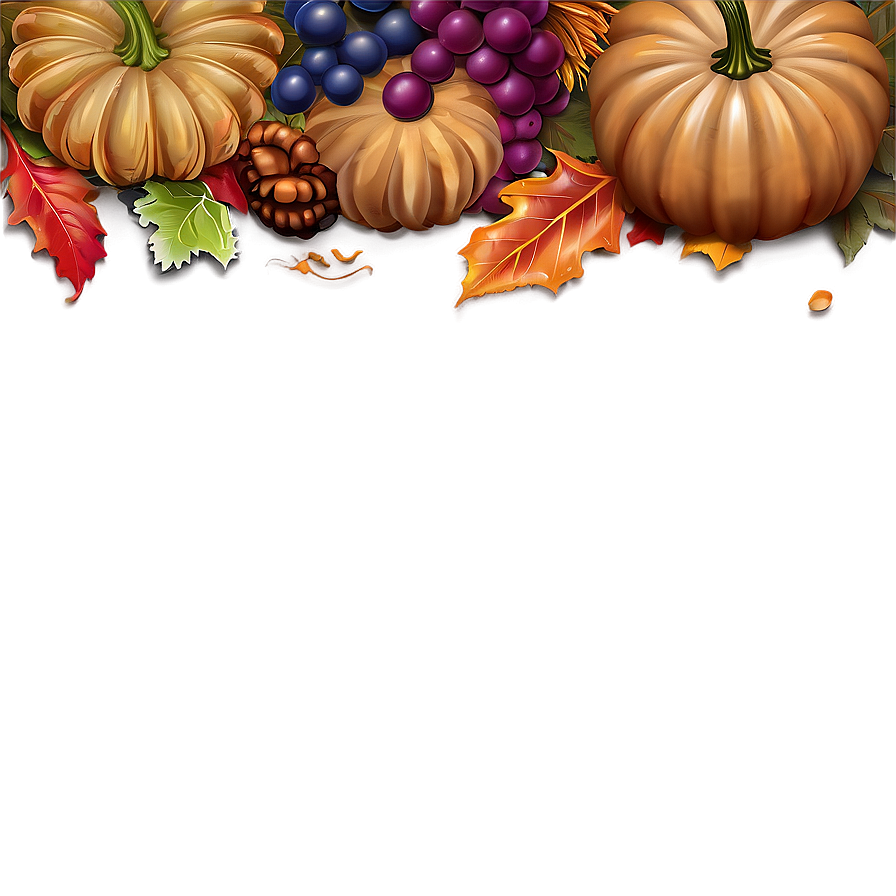 Thanksgiving Cornucopia Border Png 37