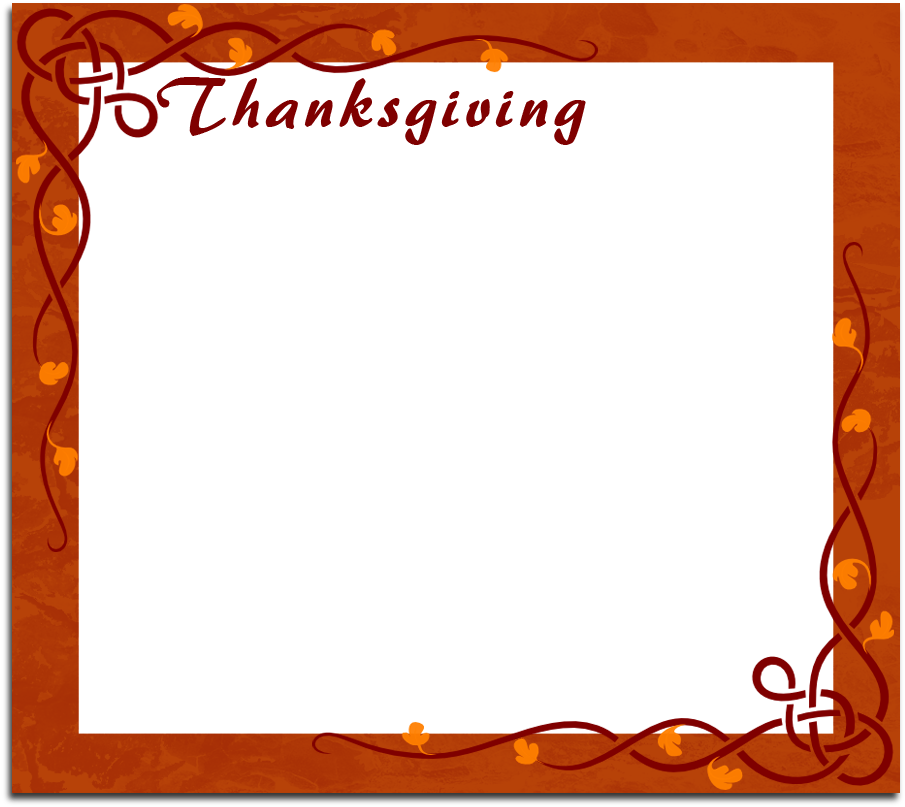 Thanksgiving Frame Autumn Leaves Design