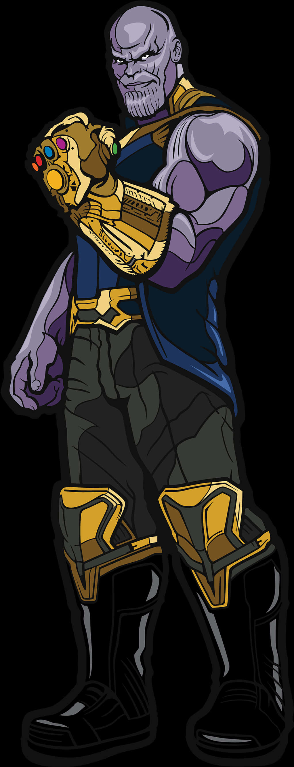 Thanos With Infinity Gauntlet Illustration