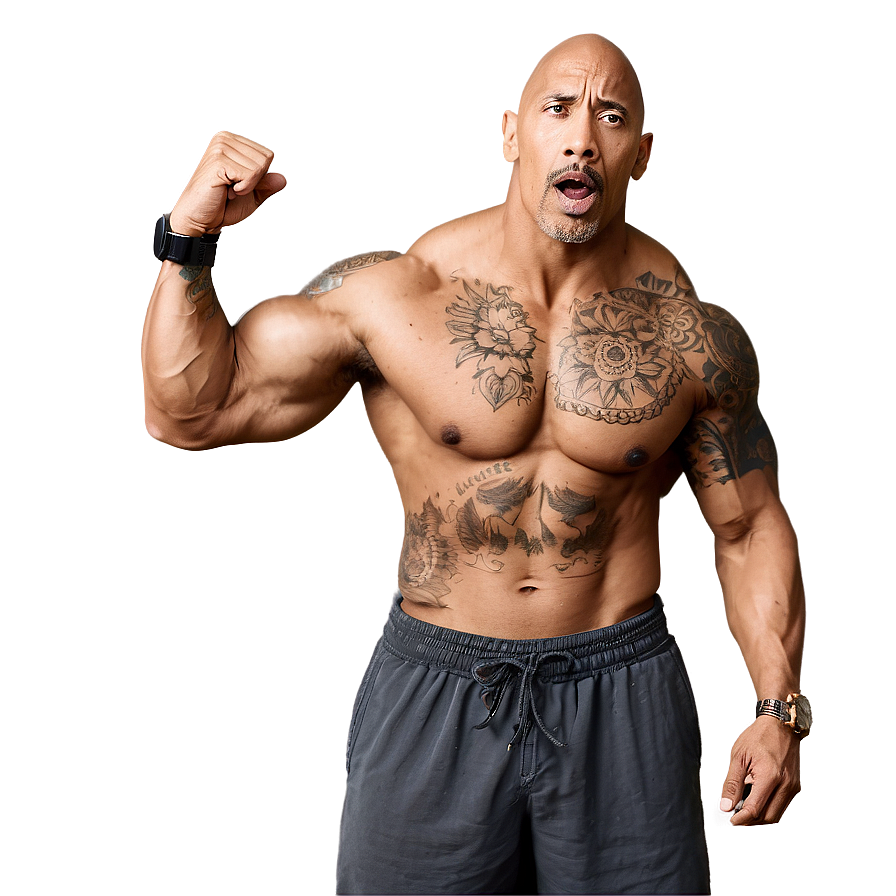 The Rock Cooking Pose Png Epy