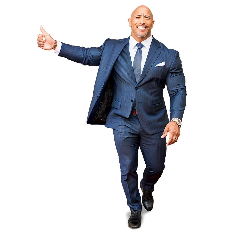 The Rock In Suit Png Kta15