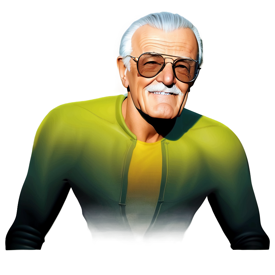 The Visionary Stan Lee Cartoon Png 06242024