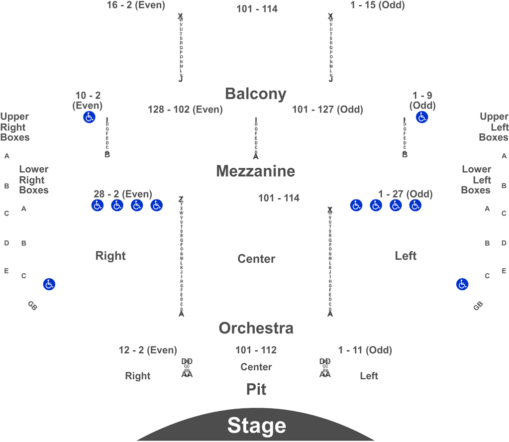 Theater Seating Chart Layout