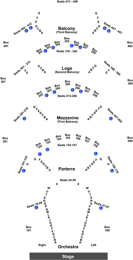 Theater Seating Chart Layout