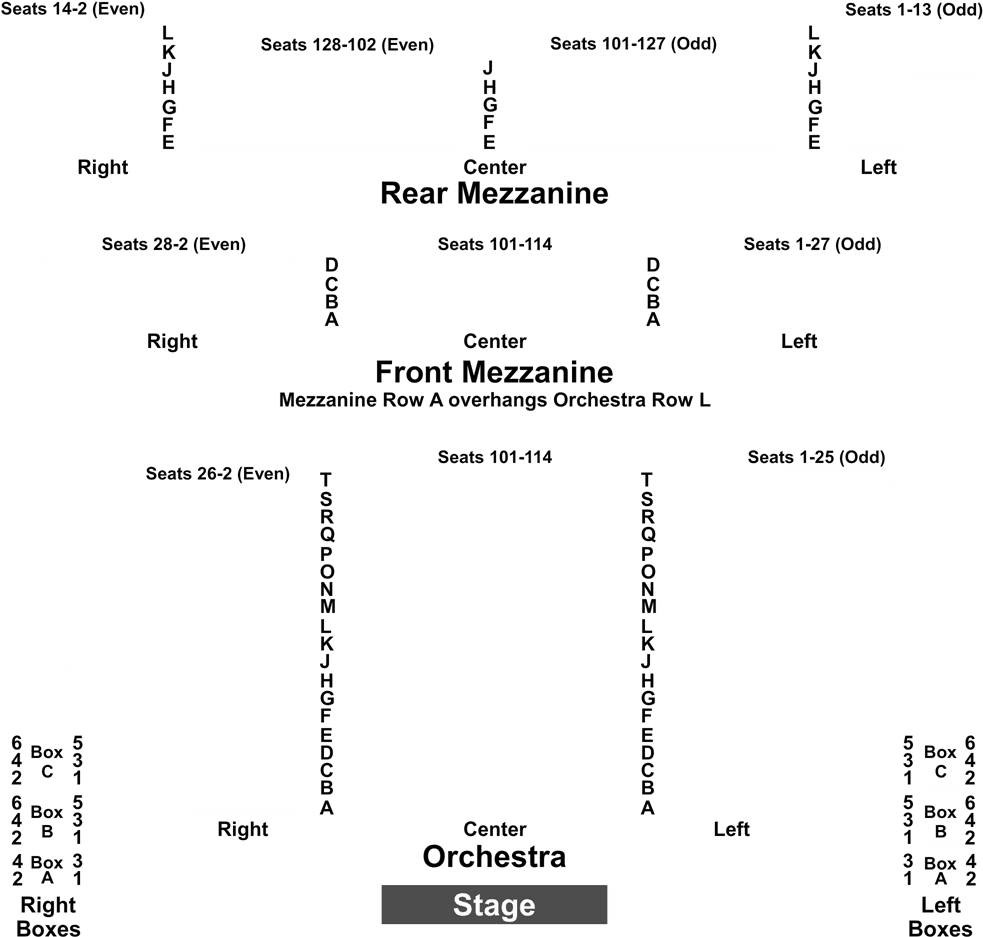 Theater Seating Chart Layout