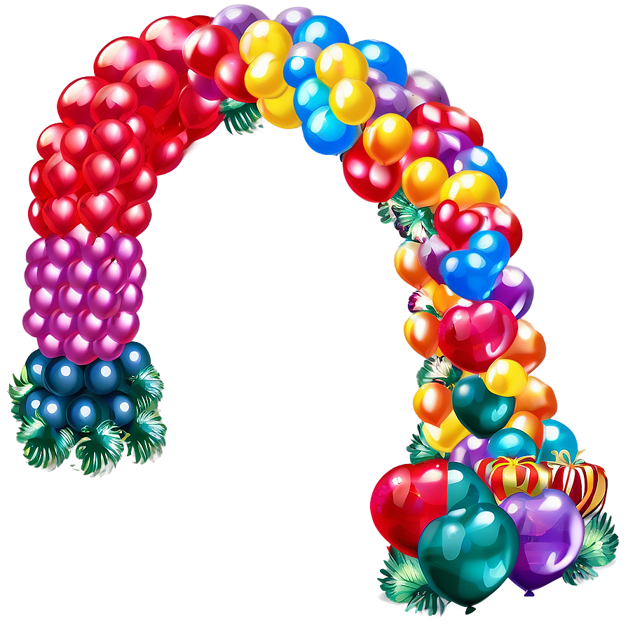 Themed Party Balloon Arch Png 06212024